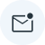 icon of envelope with notification