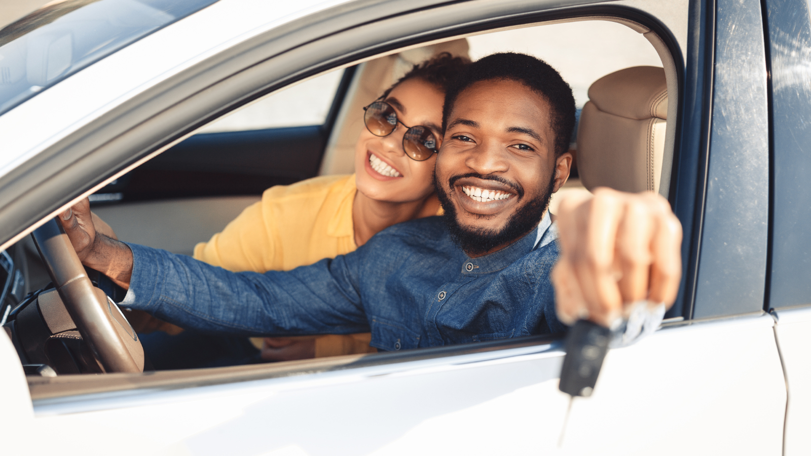 couple buying a car together