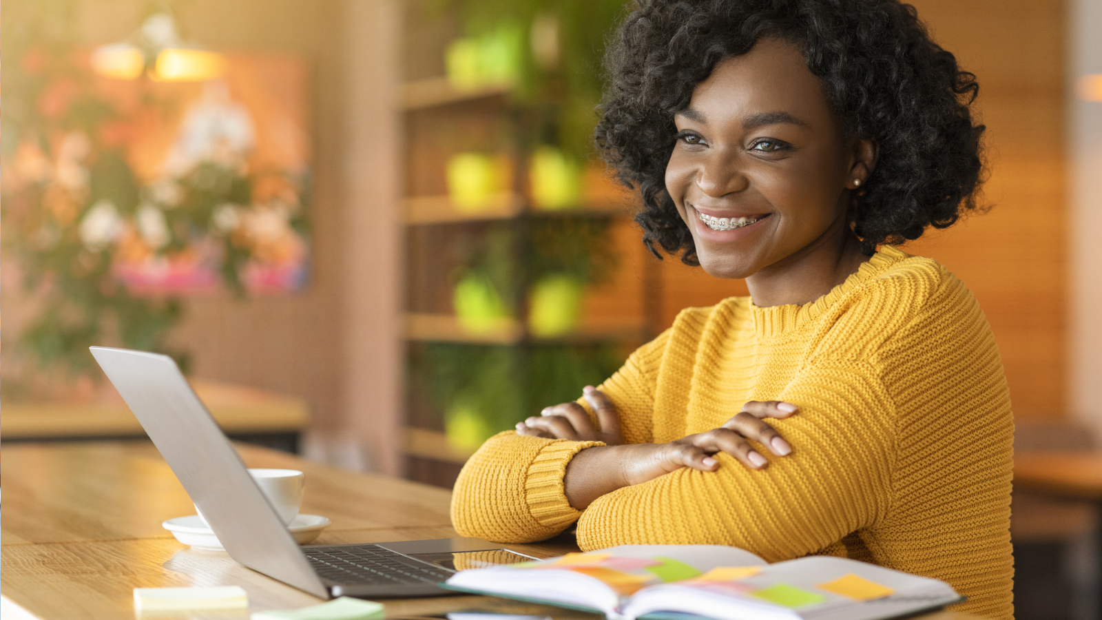 girl learning with notebook and laptop