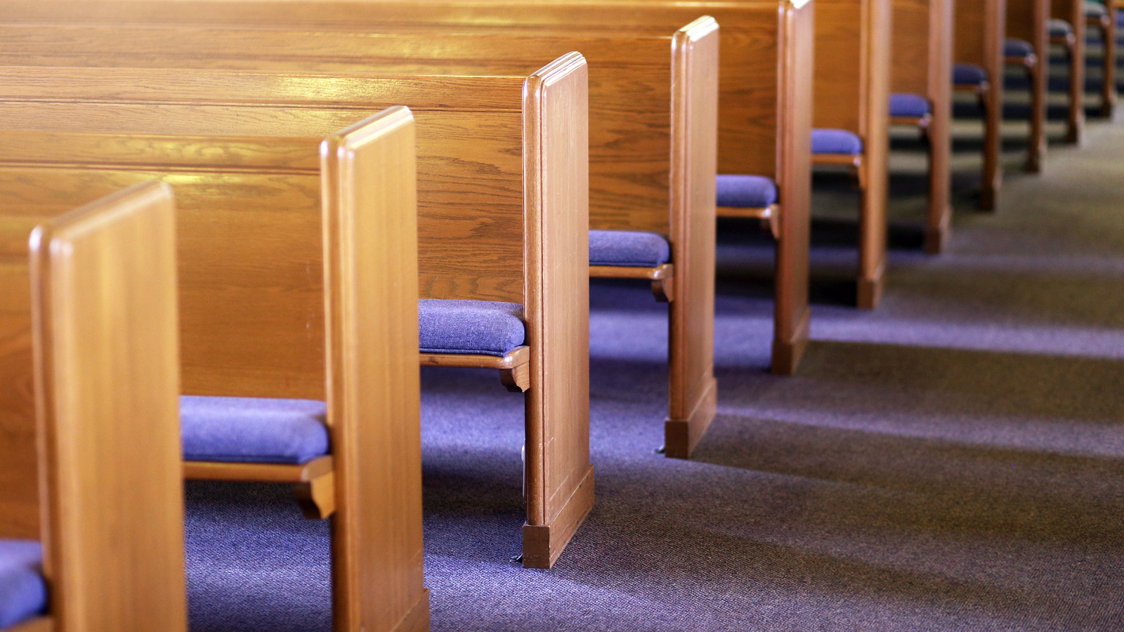 photo of church pews