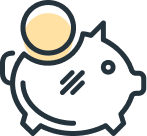Piggy Bank with Coin Icon
