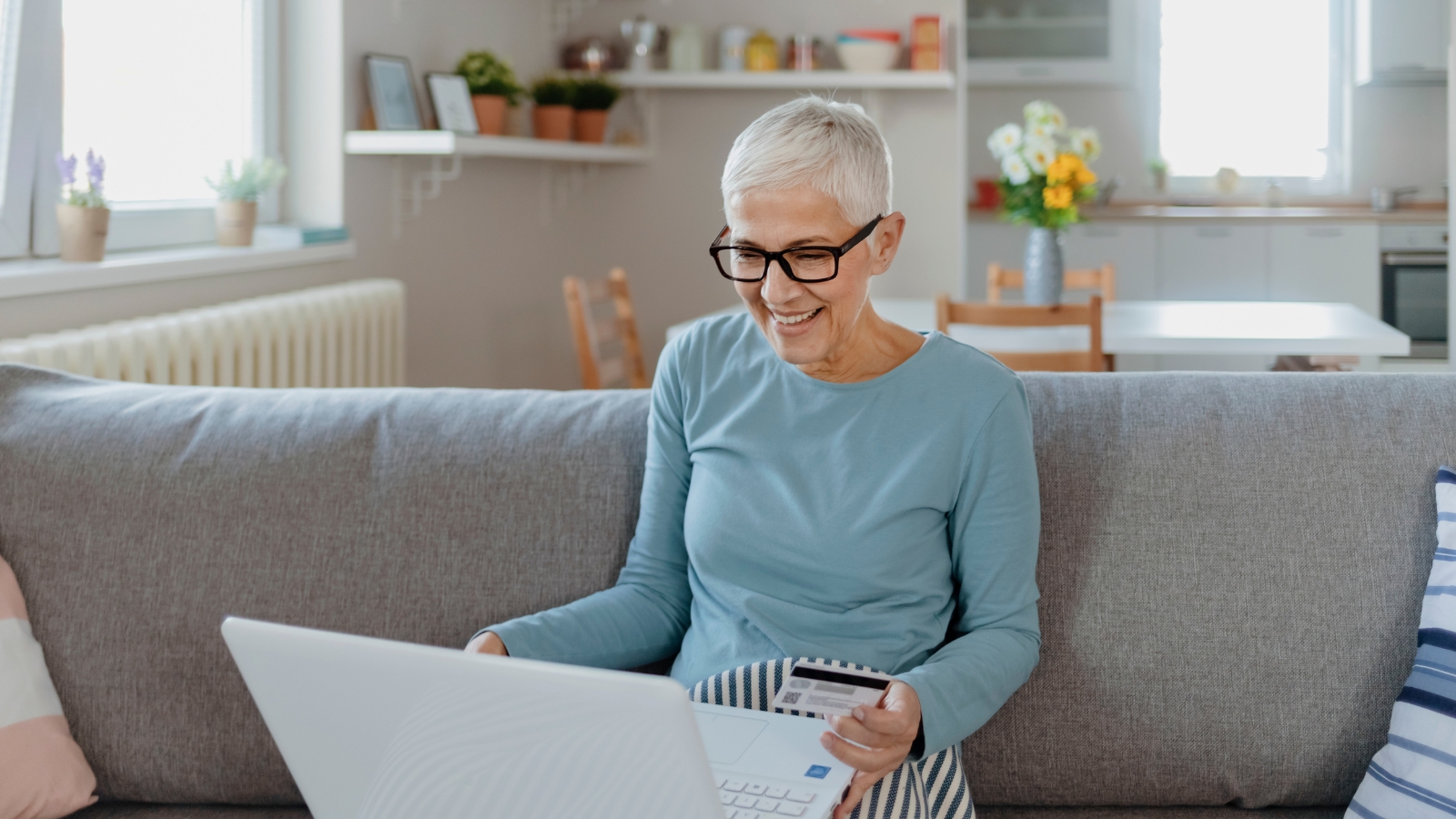 Woman shopping online